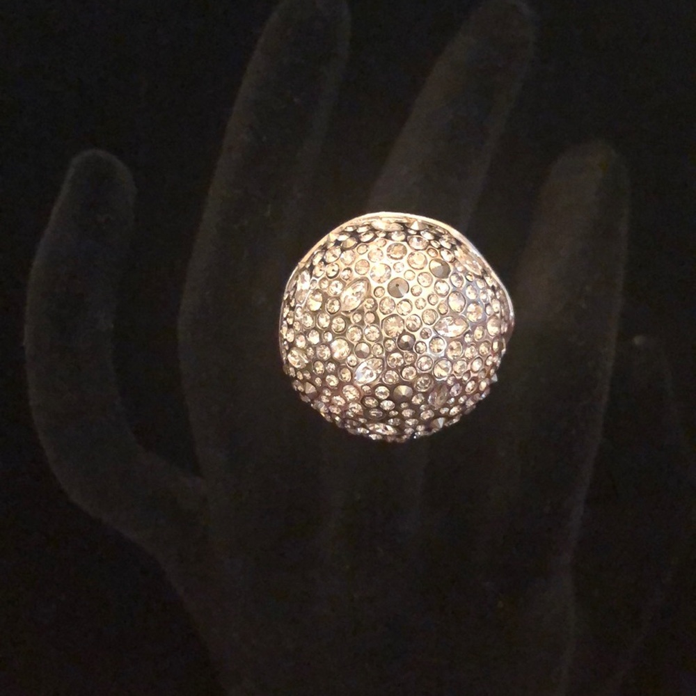 ALEXIS BITTAR Crystal Pave Ball Dome Ring, 7 1/4